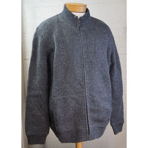 L.L. Bean Classic Ragg Lambswool Full Zip Sweater Plaid Flannel Lined men’s XXL